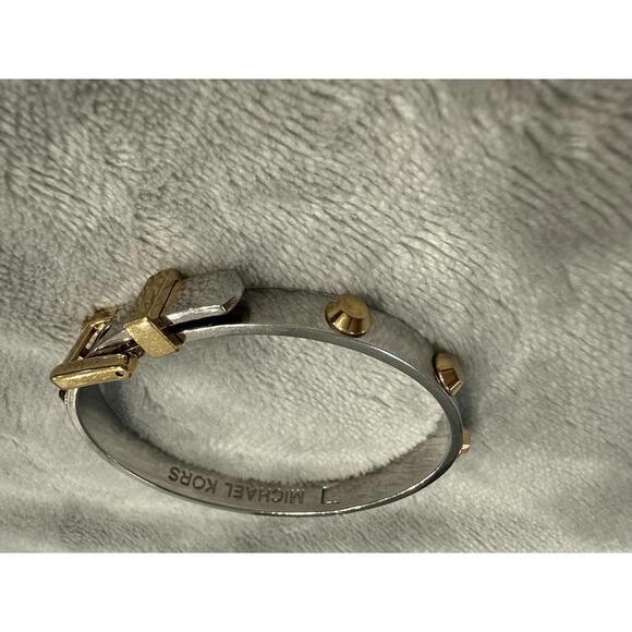 Michael Kors Two-Tone Metal Studded Bangle Bracelet - Picture 1 of 6